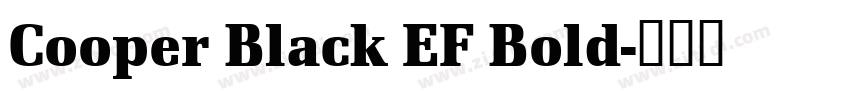 Cooper Black EF Bold字体转换